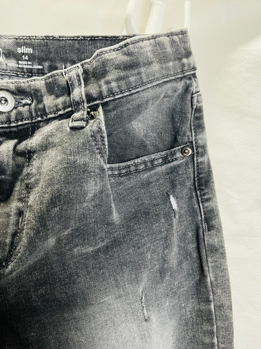 Wonder Nation EUC Junior Slim Straight Distressed Black Jeans - Picture 9 of 9